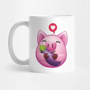 Eggplant Piggy Mug